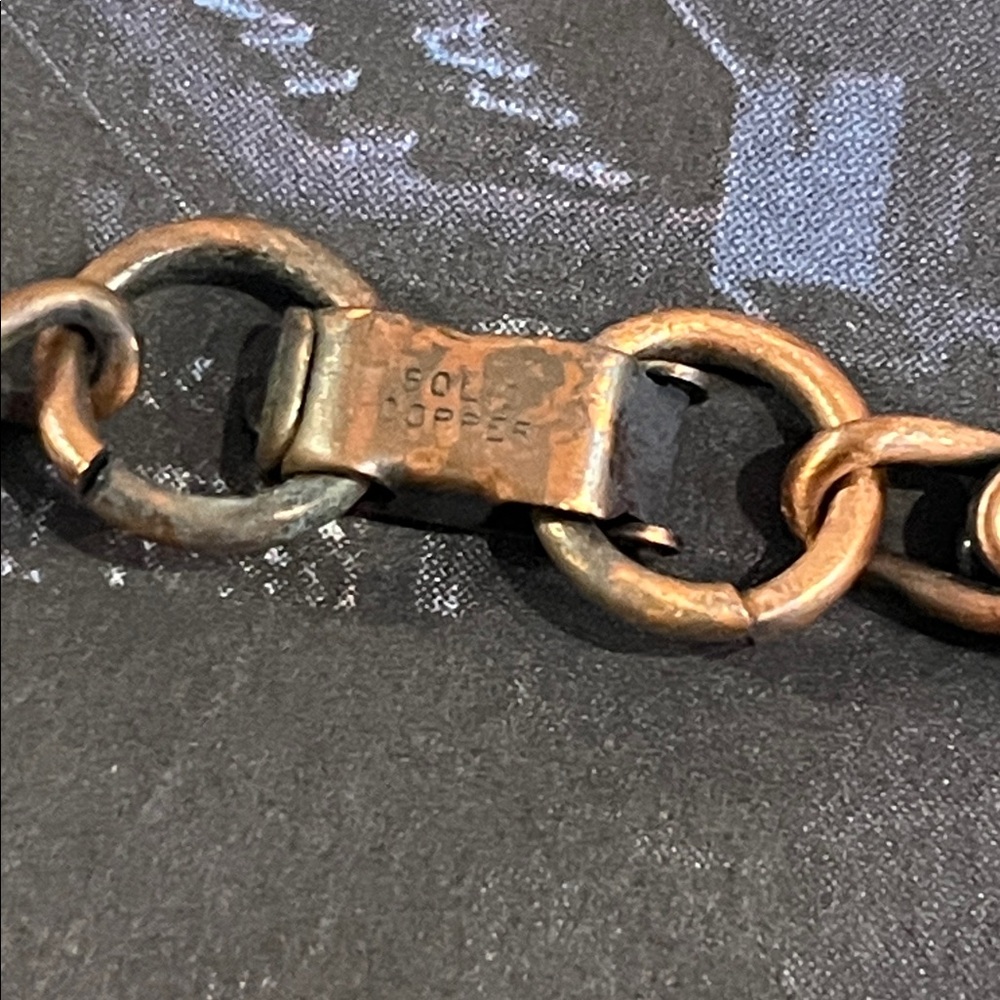 Solid Copper Scroll Chain Necklace - image 2